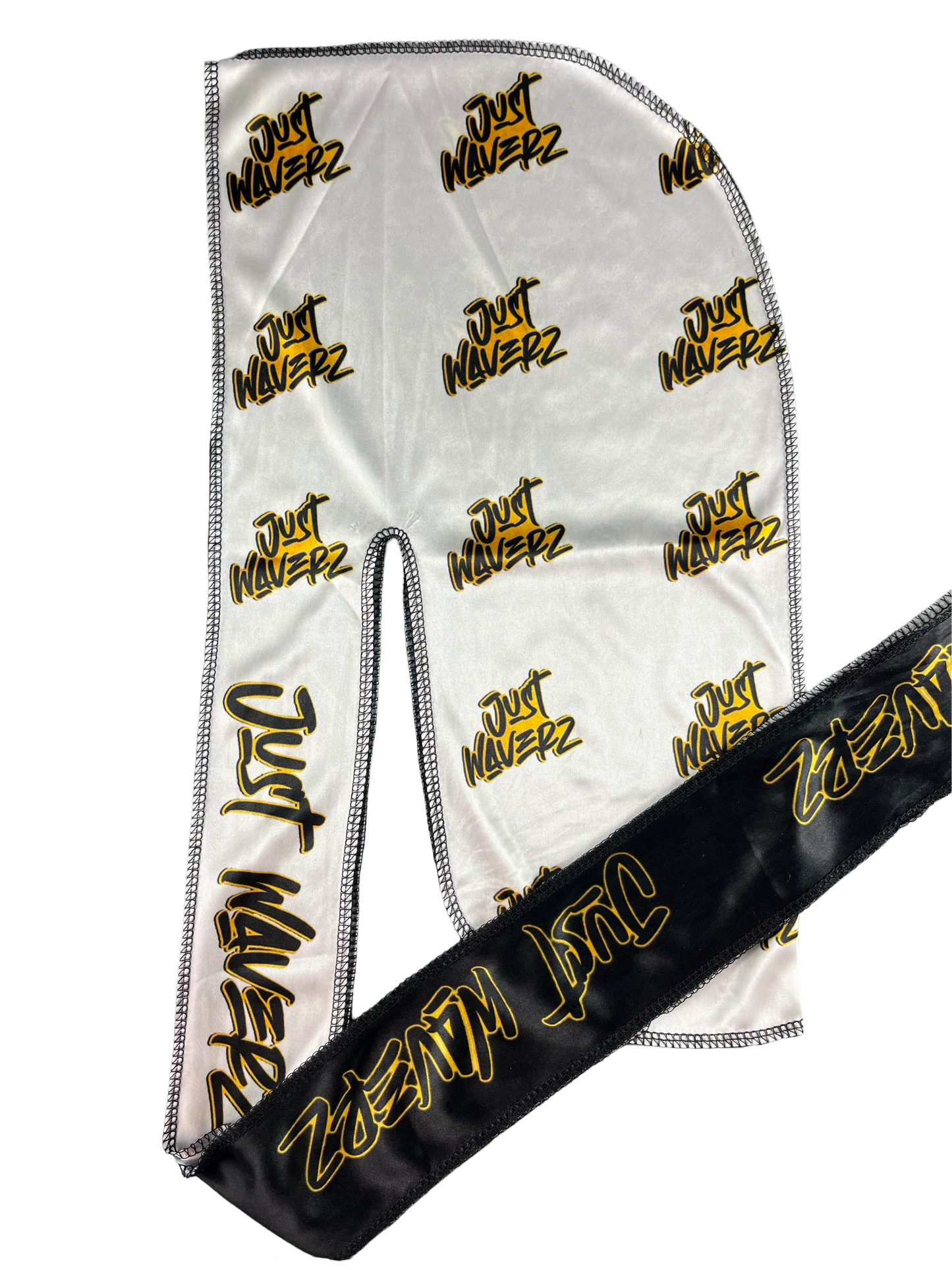 JustWaverz Silky Durag(Black & White)
