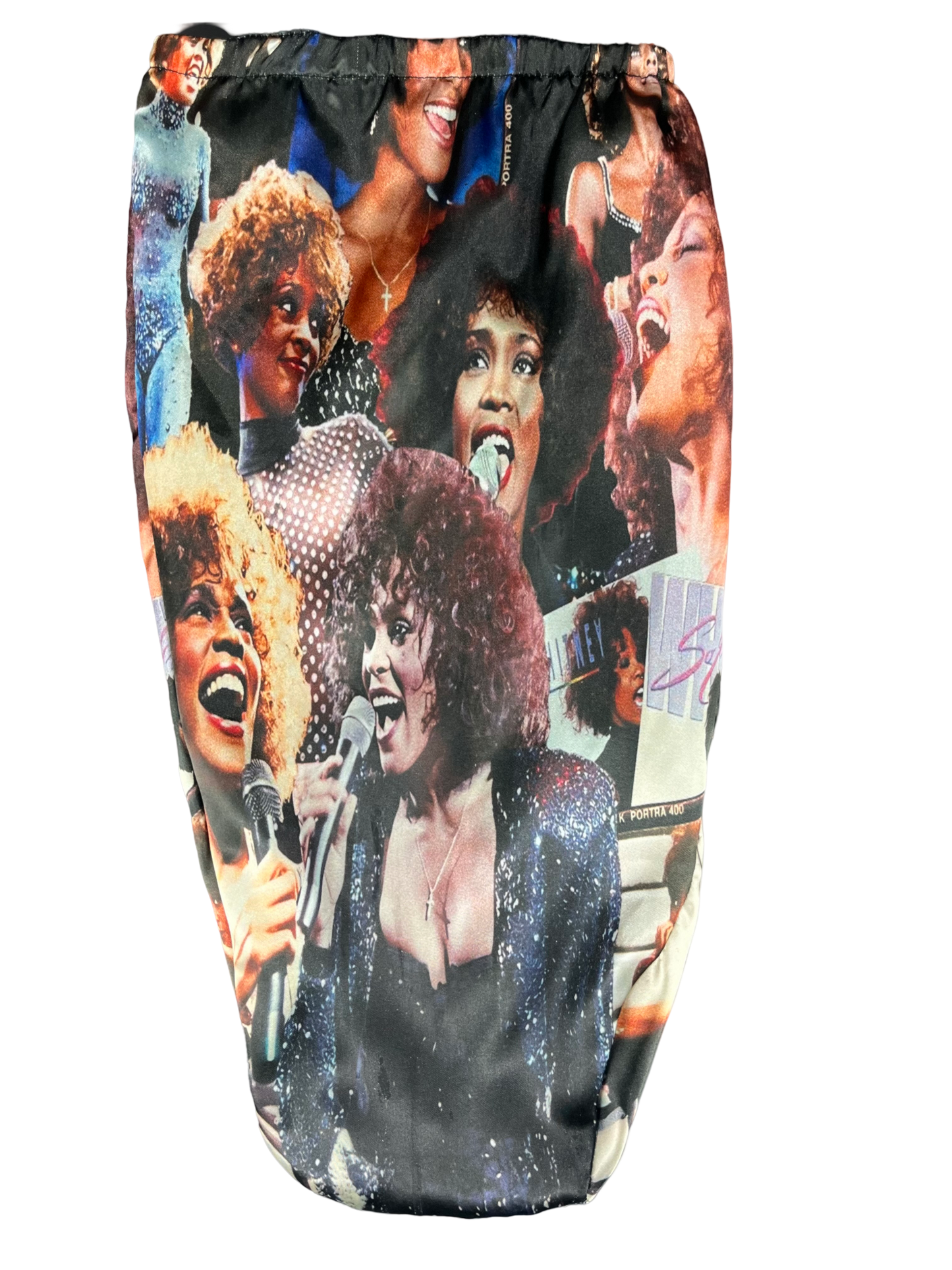 Whitney Houston Long Doubled Layered Silky Bonnet